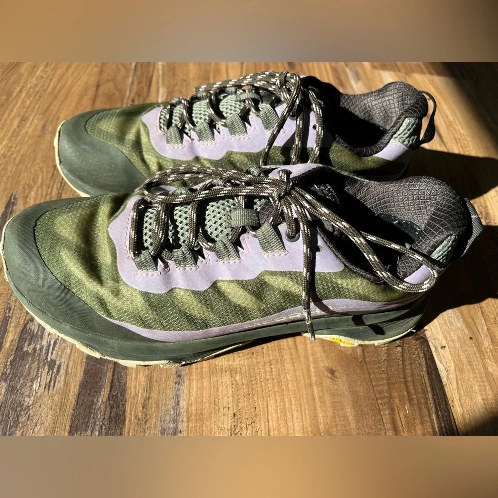 Merrell Women's 9 Moab Speed Waterproof Low Hiking Boots Lichen Purple Lace Up - Picture 4 of 11